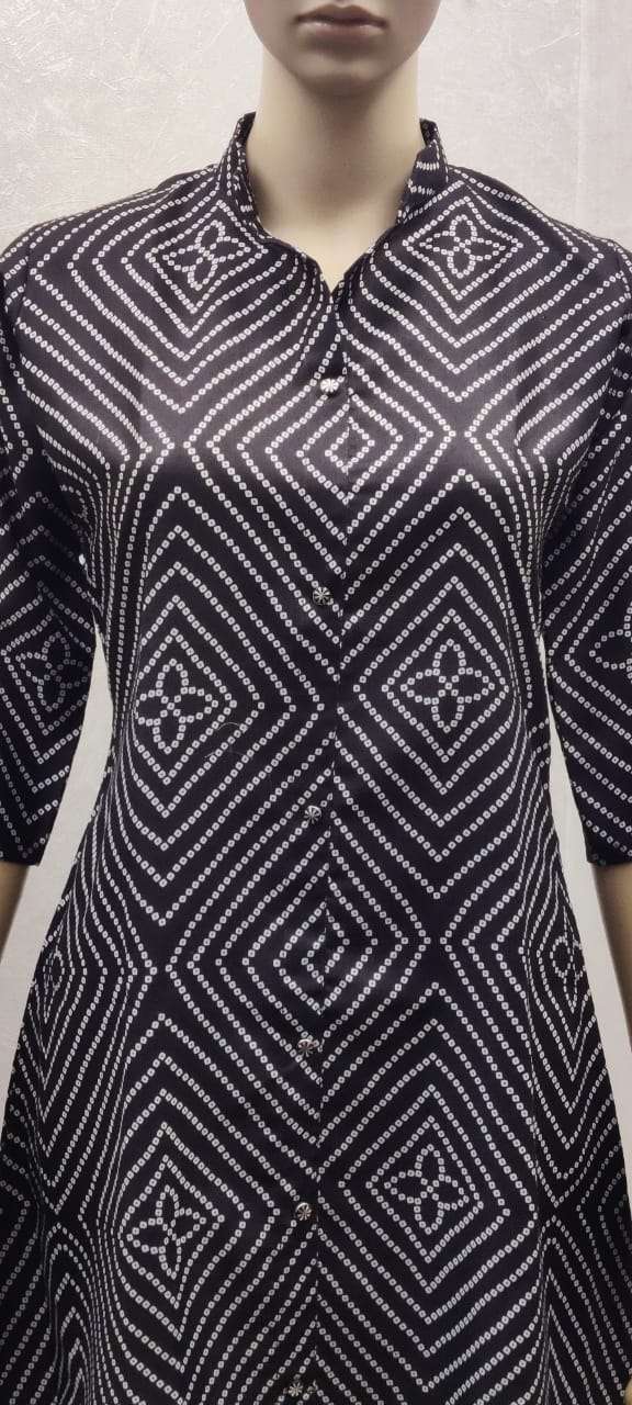 Bandhani Special Daily Wear A-Line  Cotton Printed Long Kurtis Wholesale
