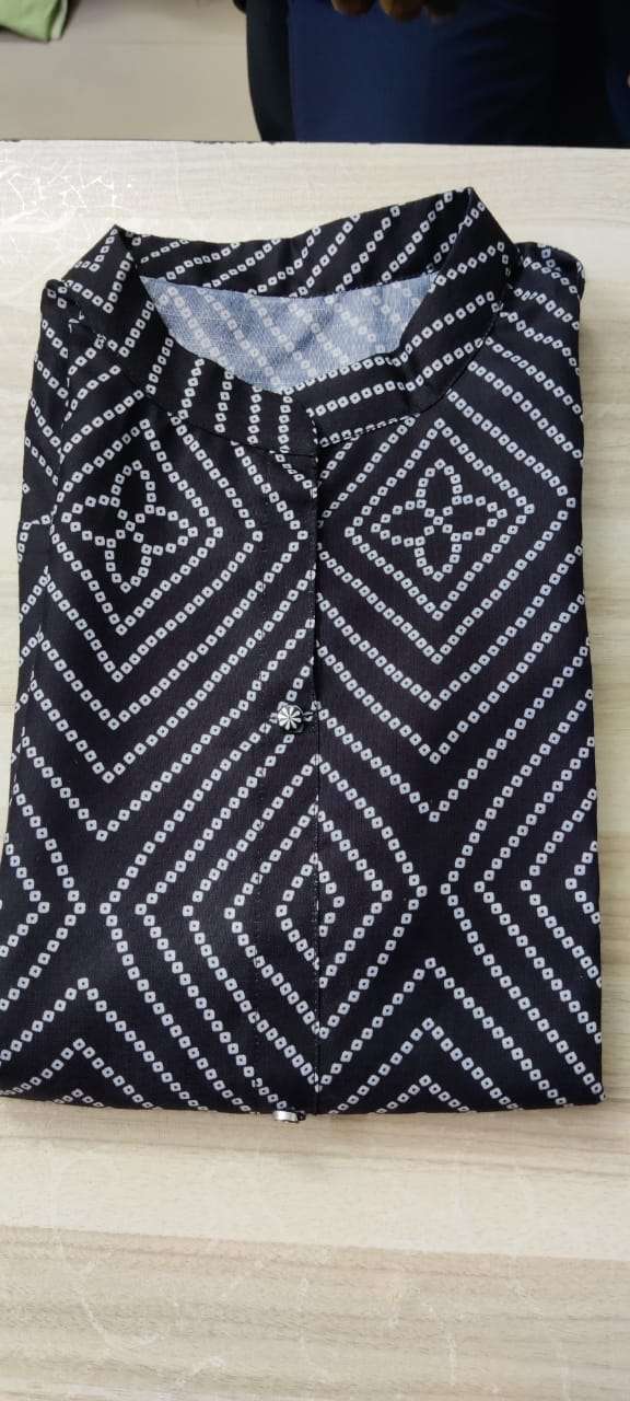 Bandhani Special Daily Wear A-Line  Cotton Printed Long Kurtis Wholesale