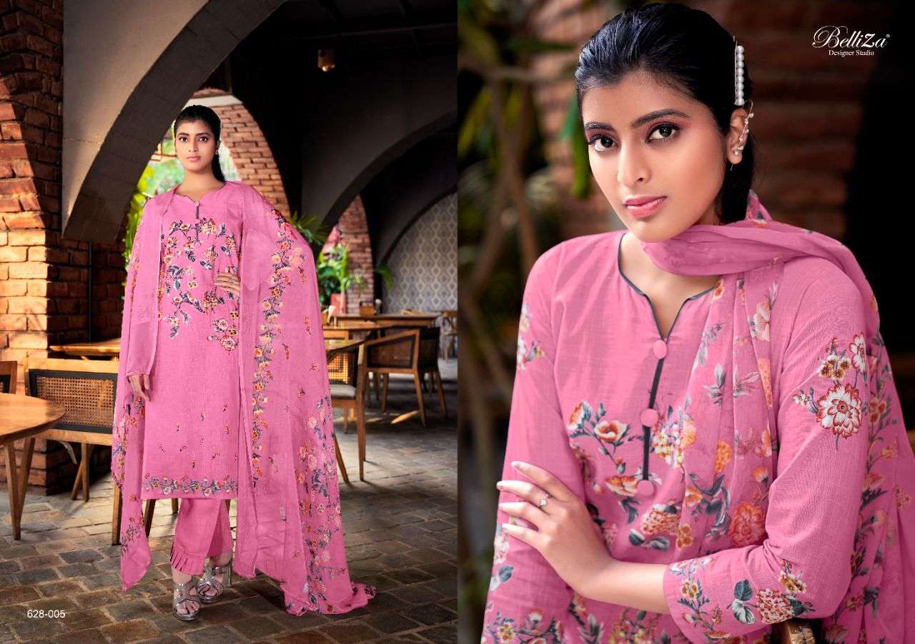 Belliza Oracle catalog  Exclusive Cotton Linen Dress Material