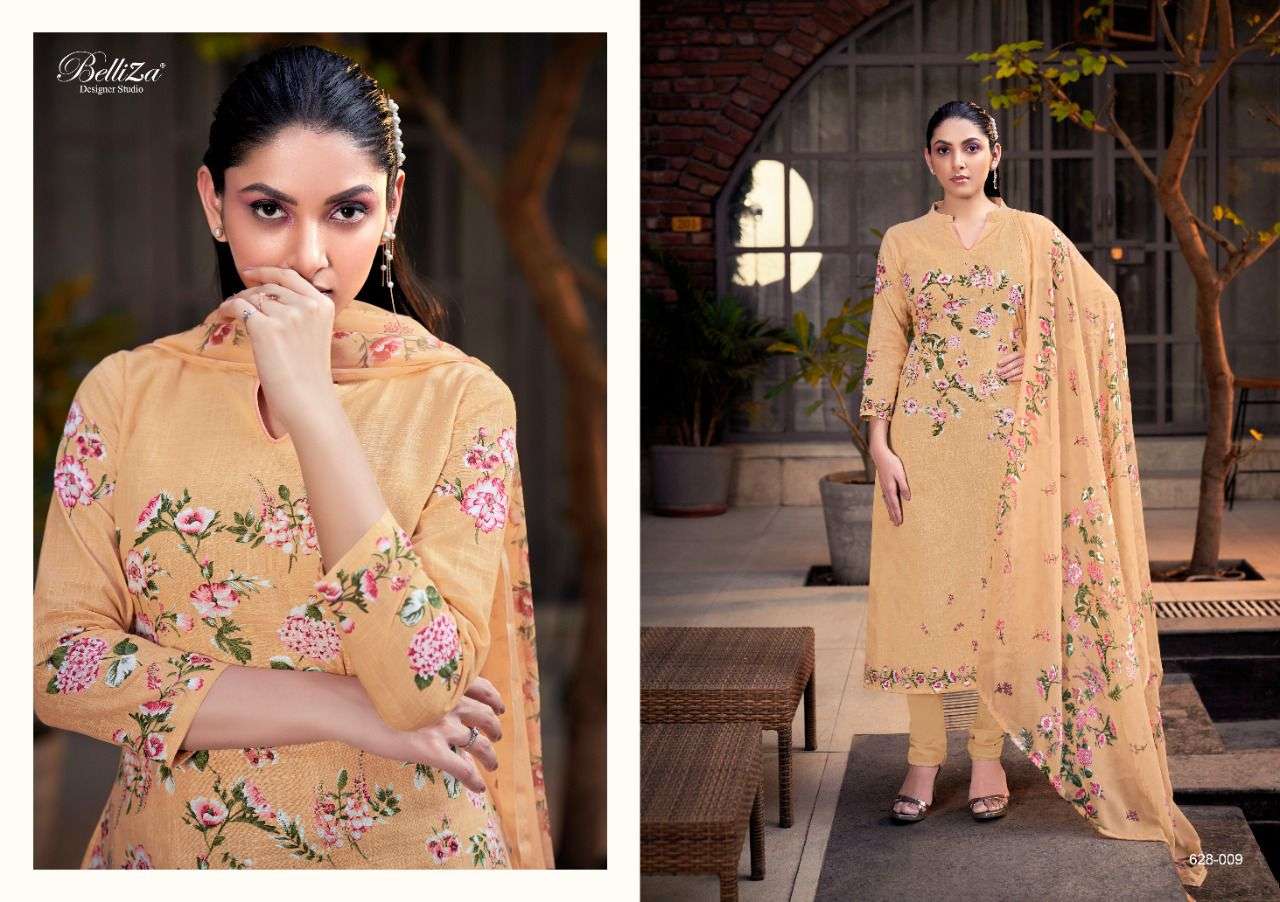 Belliza Oracle catalog  Exclusive Cotton Linen Dress Material