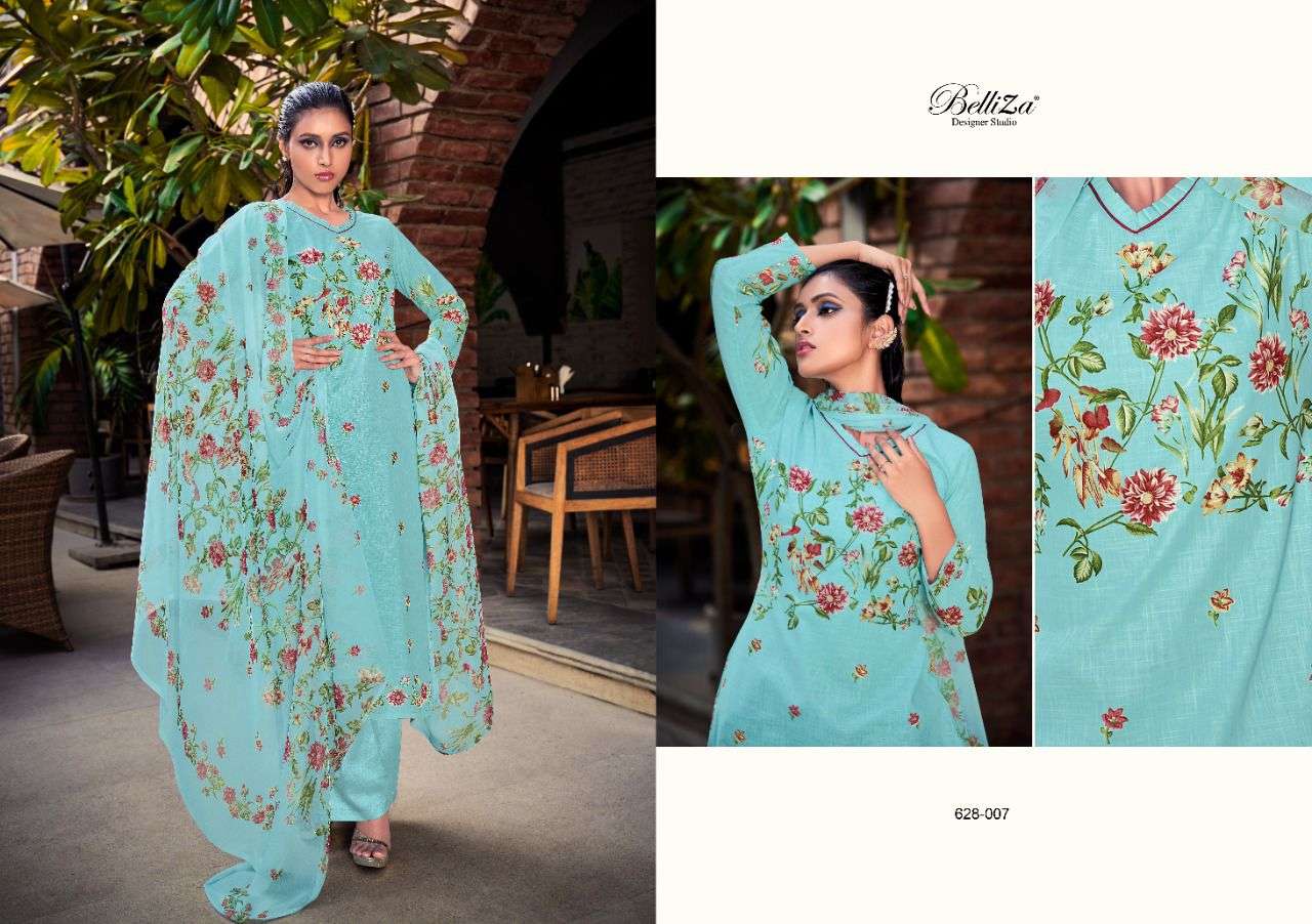 Belliza Oracle catalog  Exclusive Cotton Linen Dress Material