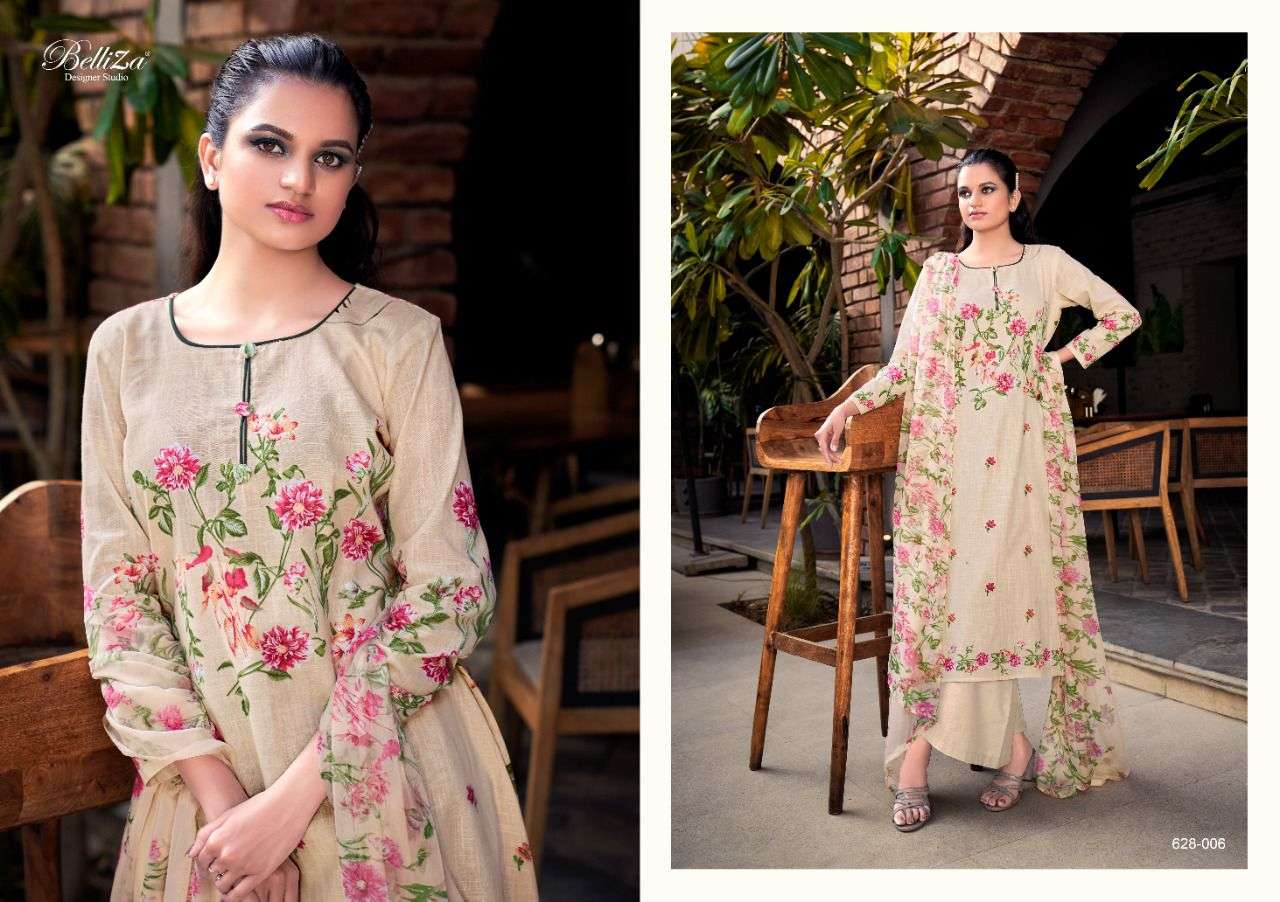 Belliza Oracle catalog  Exclusive Cotton Linen Dress Material