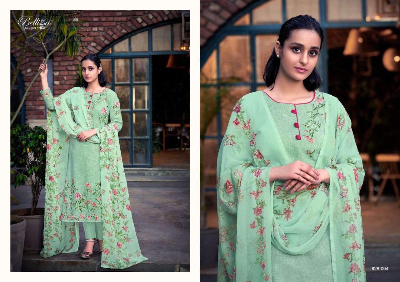 Belliza Oracle catalog  Exclusive Cotton Linen Dress Material