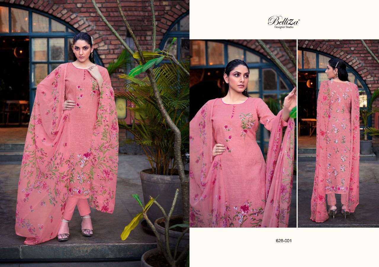 Belliza Oracle catalog  Exclusive Cotton Linen Dress Material