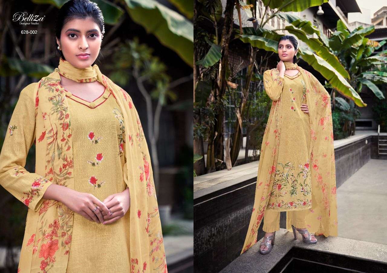 Belliza Oracle catalog  Exclusive Cotton Linen Dress Material