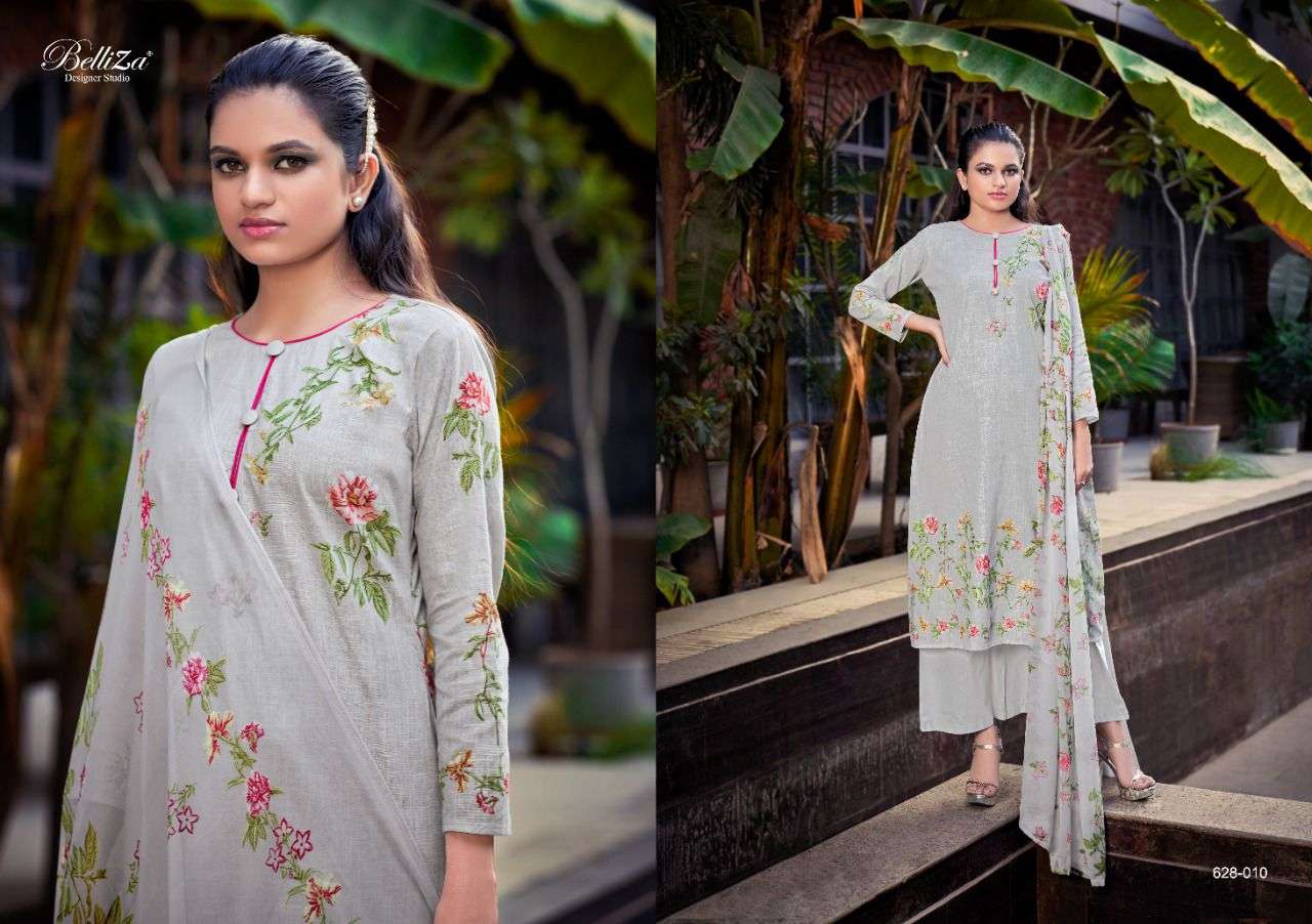 Belliza Oracle catalog  Exclusive Cotton Linen Dress Material
