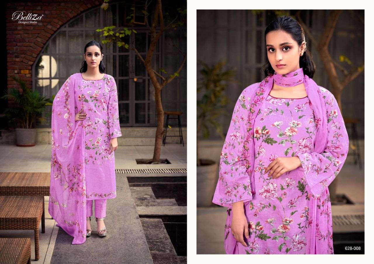 Belliza Oracle catalog  Exclusive Cotton Linen Dress Material