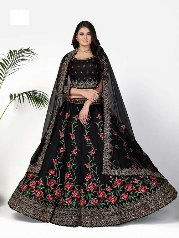 Black1126  Soft Net Lehenga Choli  Wholesale Buy Lehenga Choli  With Fancy dupatta 