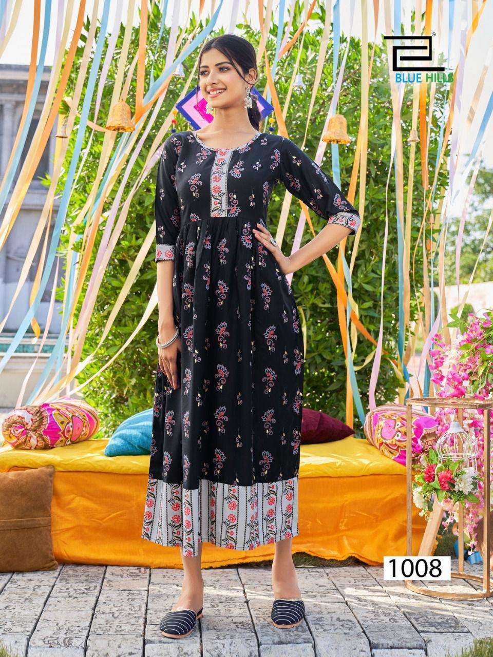Blue Hills Khwaab vol 3 catalog Stylist Rayon Long Kurtis