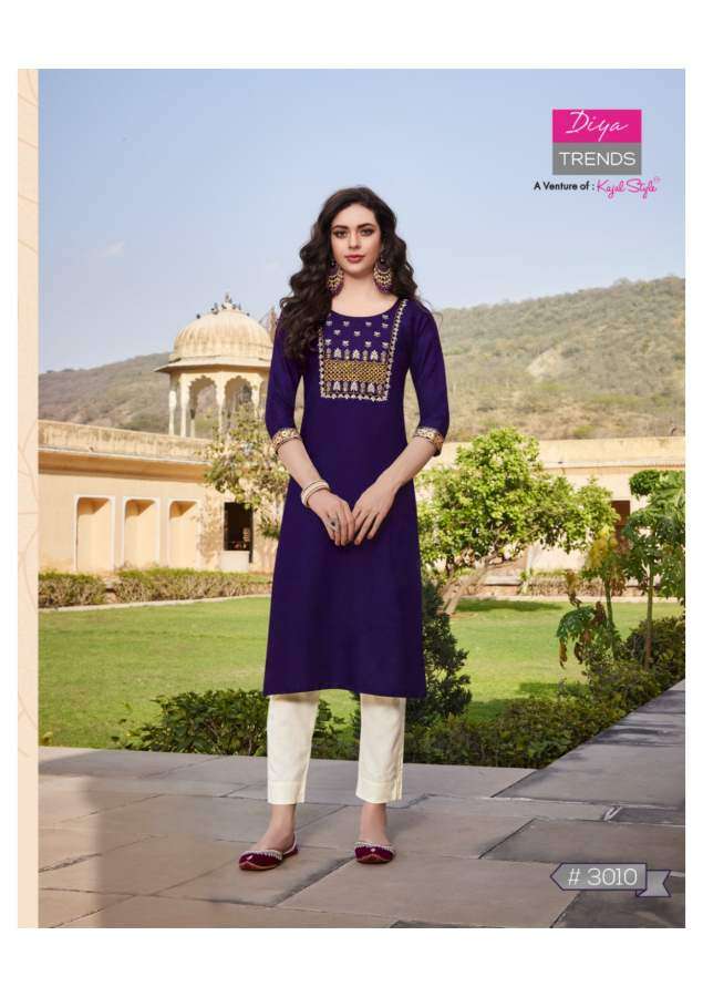 Diya Trends Casual Dairy 3 Catalog Daily Wear Embroidery Kurtis 