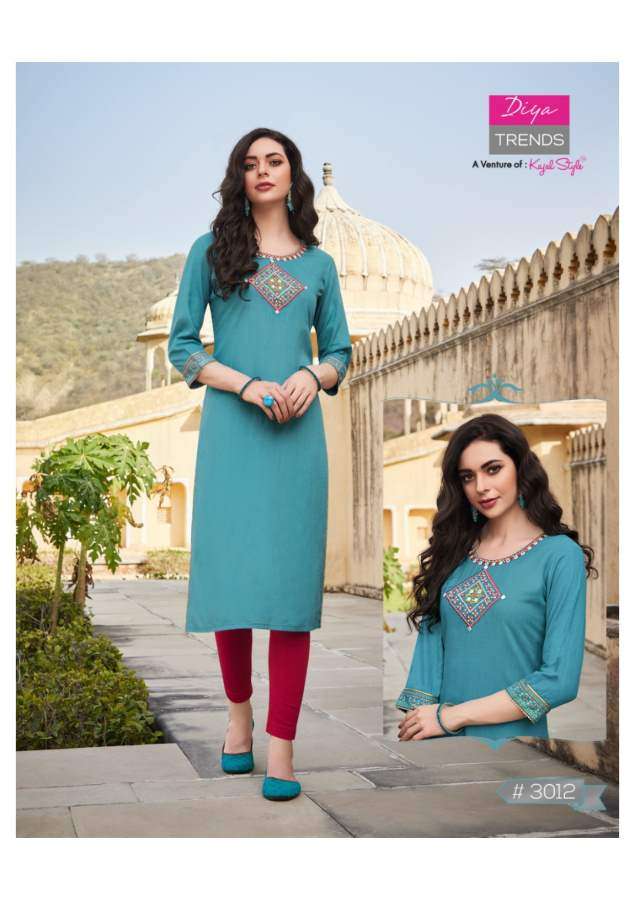 Diya Trends Casual Dairy 3 Catalog Daily Wear Embroidery Kurtis 