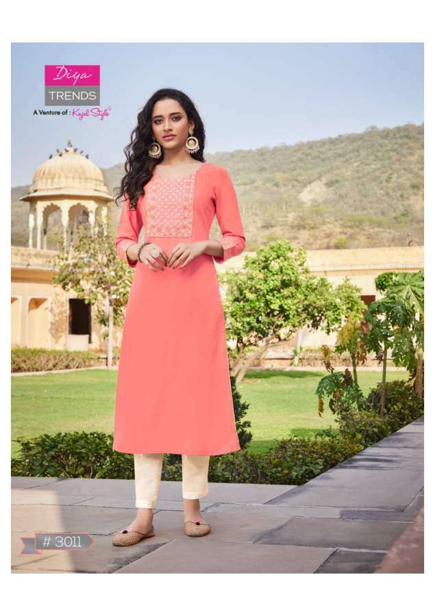 Diya Trends Casual Dairy 3 Catalog Daily Wear Embroidery Kurtis 