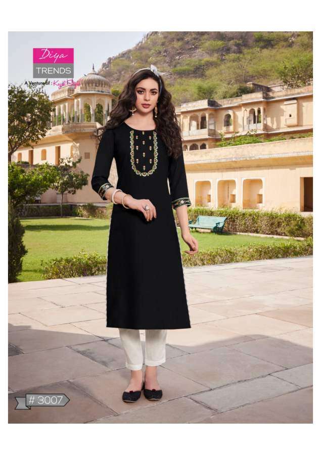 Diya Trends Casual Dairy 3 Catalog Daily Wear Embroidery Kurtis 