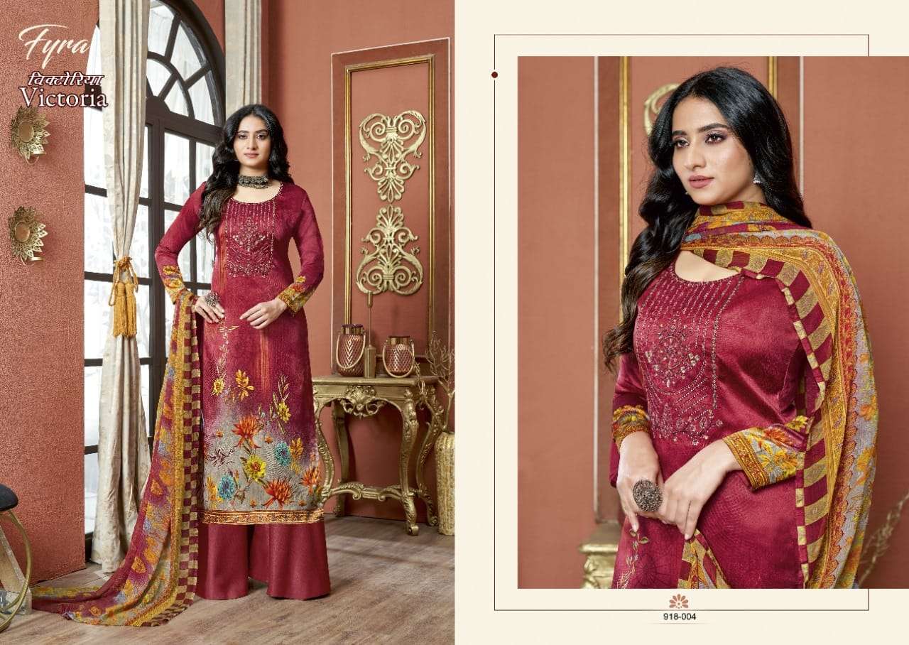 Fyra Victoria Catalog Pure Jam Cotton Printed Regular Wear Dress Materials 