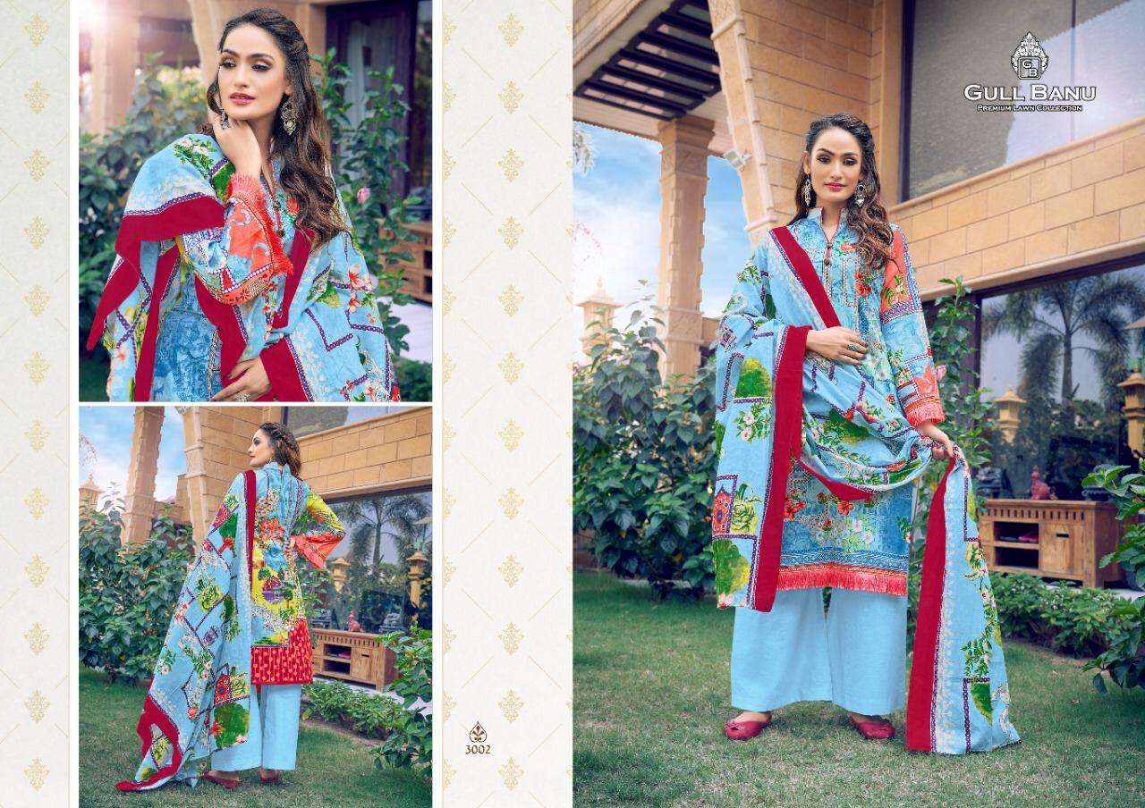 Gull Ahmed Gull Banu vol 3 catalog Lawn cotton with fancy print Buy Ladies Cotton suits 