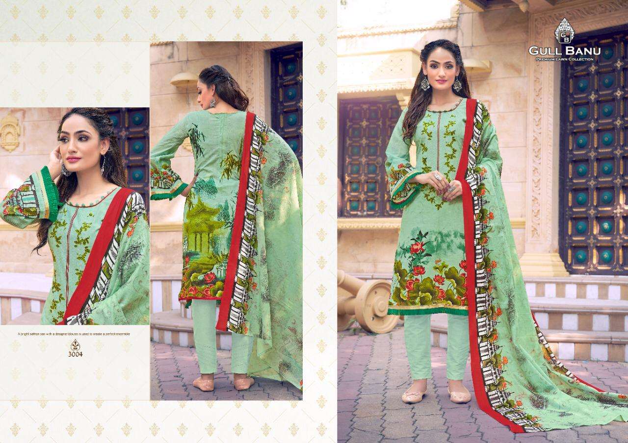 Gull Ahmed Gull Banu vol 3 catalog Lawn cotton with fancy print Buy Ladies Cotton suits 
