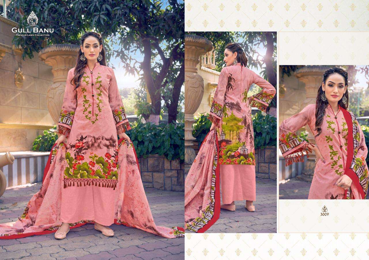 Gull Ahmed Gull Banu vol 3 catalog Lawn cotton with fancy print Buy Ladies Cotton suits 