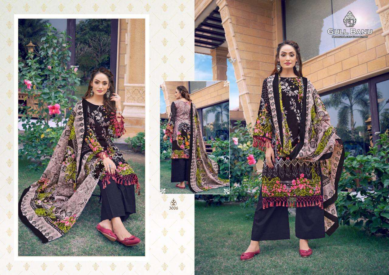 Gull Ahmed Gull Banu vol 3 catalog Lawn cotton with fancy print Buy Ladies Cotton suits 