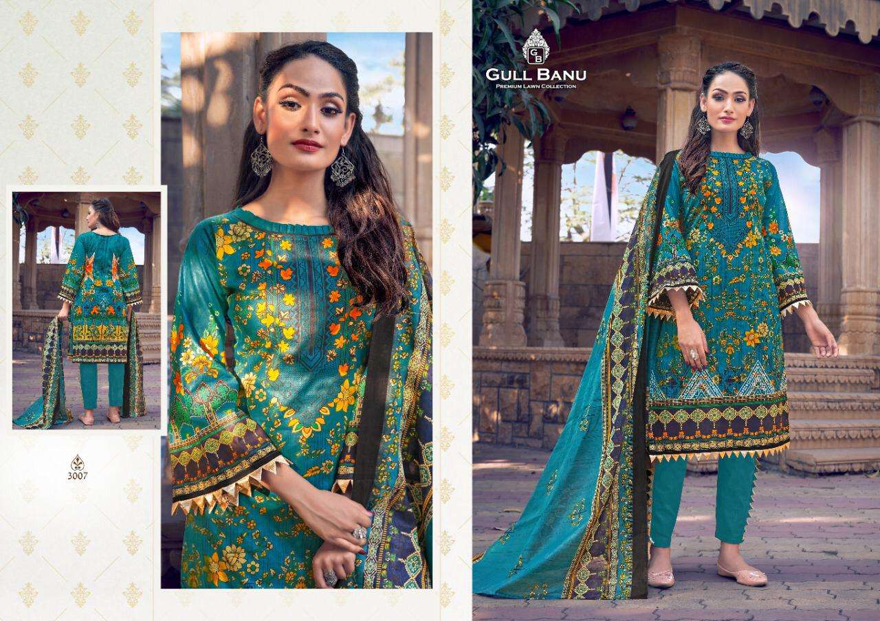 Gull Ahmed Gull Banu vol 3 catalog Lawn cotton with fancy print Buy Ladies Cotton suits 