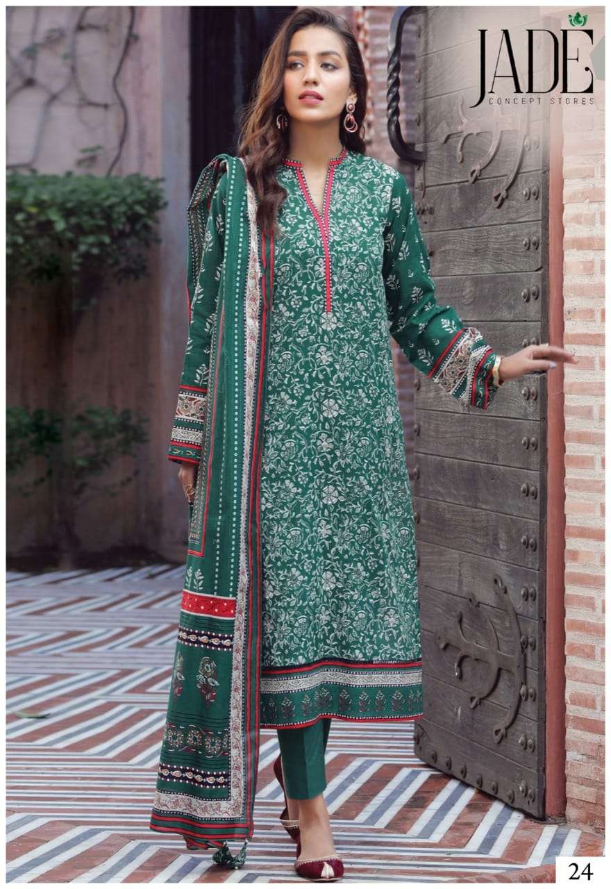 Jade Firdous Urbane Luxury Festive Lawn Vol 3 Catalog Daily Wear Lawn Cotton Dress Materials