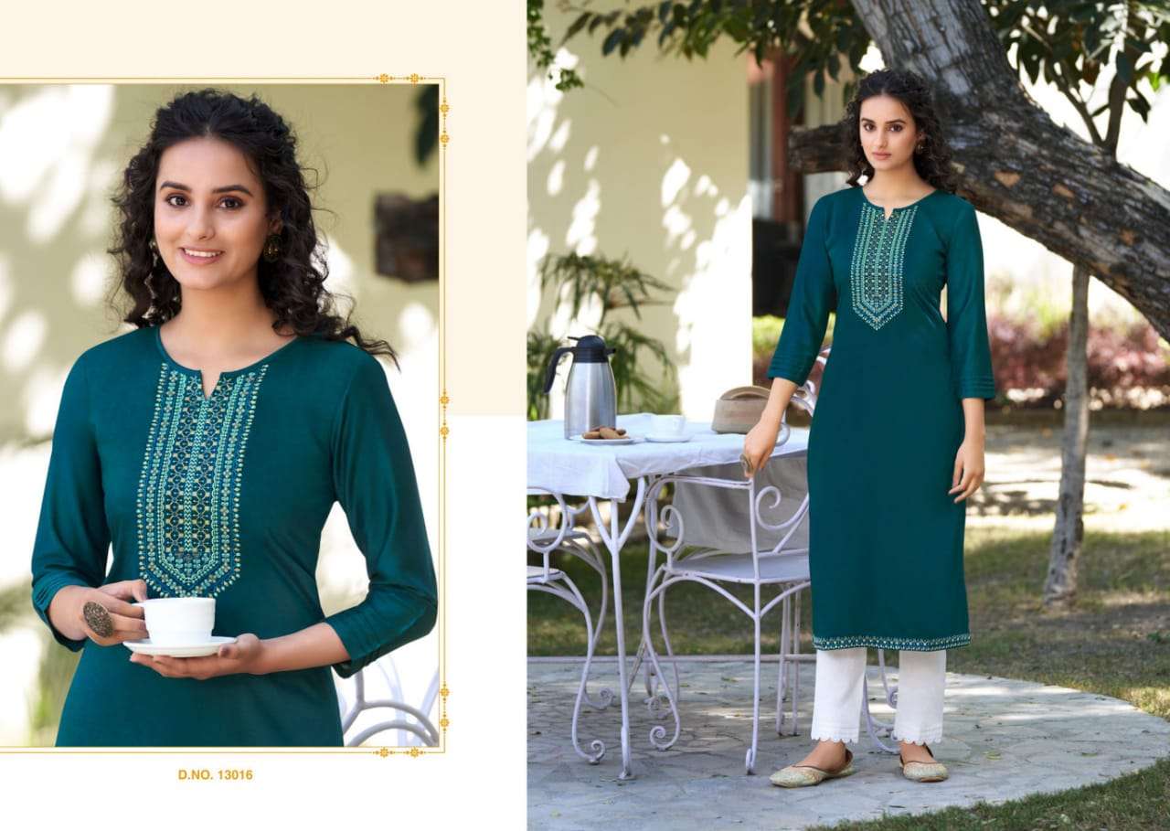 Kalaroop Kites vol 4  catalog Fancy  Embroidery Kurtis 