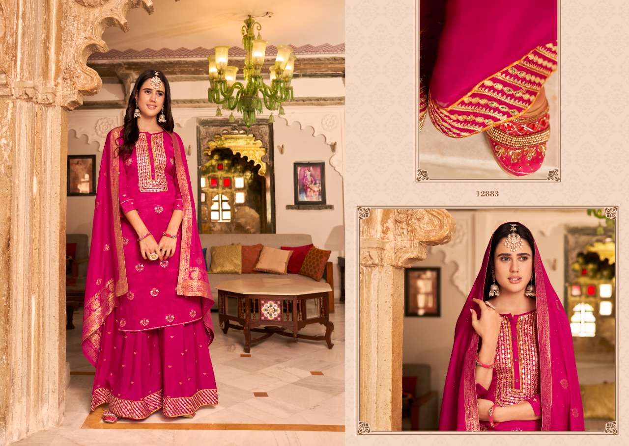 Kalaroop Mastani catalog  Wedding Wear Designer Ready Made  Top bottom With Fancy  Jacquard Dupatta 
