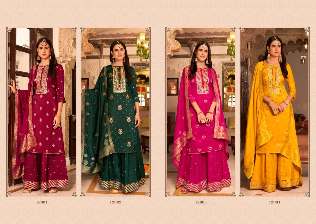 Kalaroop Mastani catalog  Wedding Wear Designer Ready Made  Top bottom With Fancy  Jacquard Dupatta 