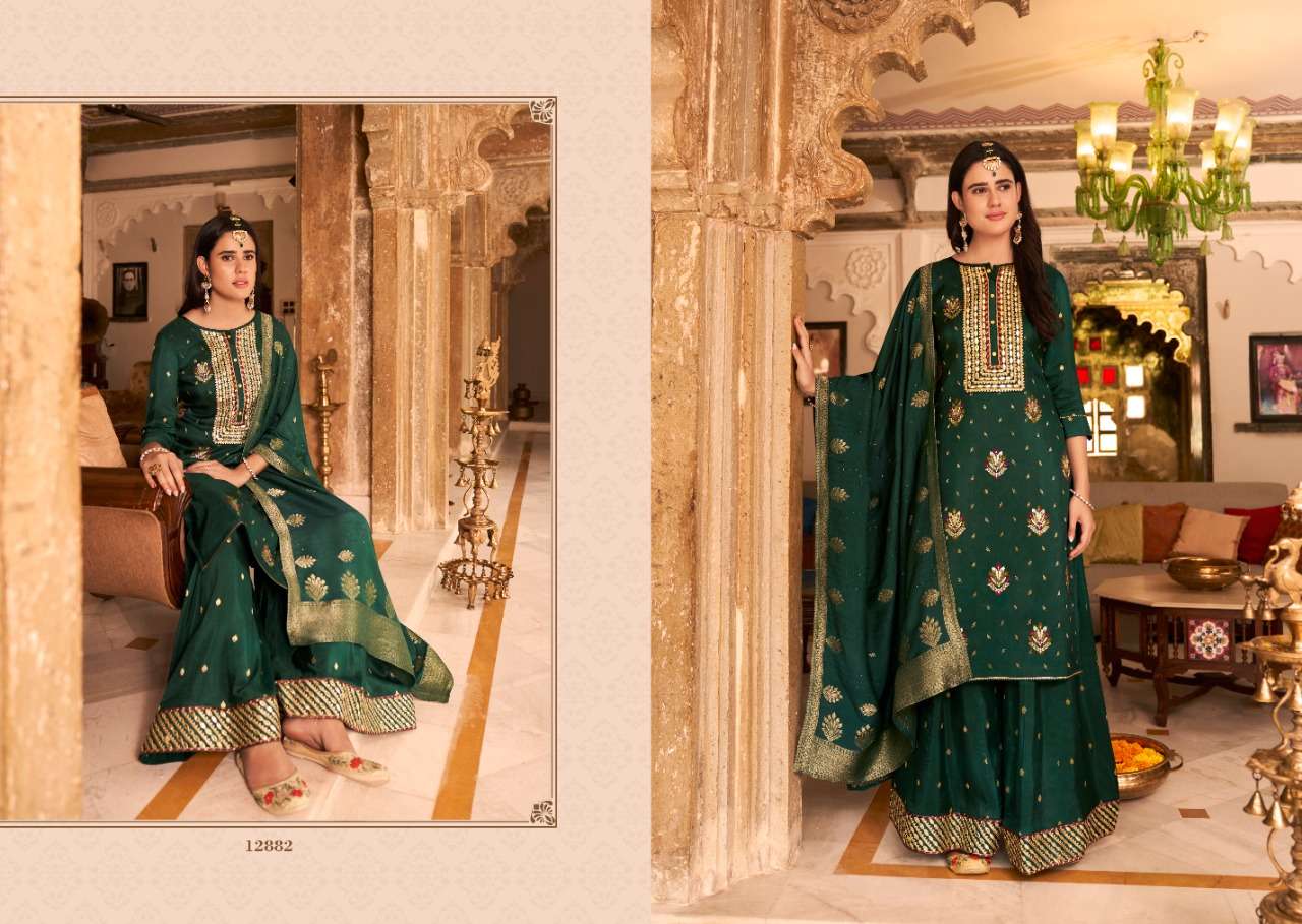 Kalaroop Mastani catalog  Wedding Wear Designer Ready Made  Top bottom With Fancy  Jacquard Dupatta 