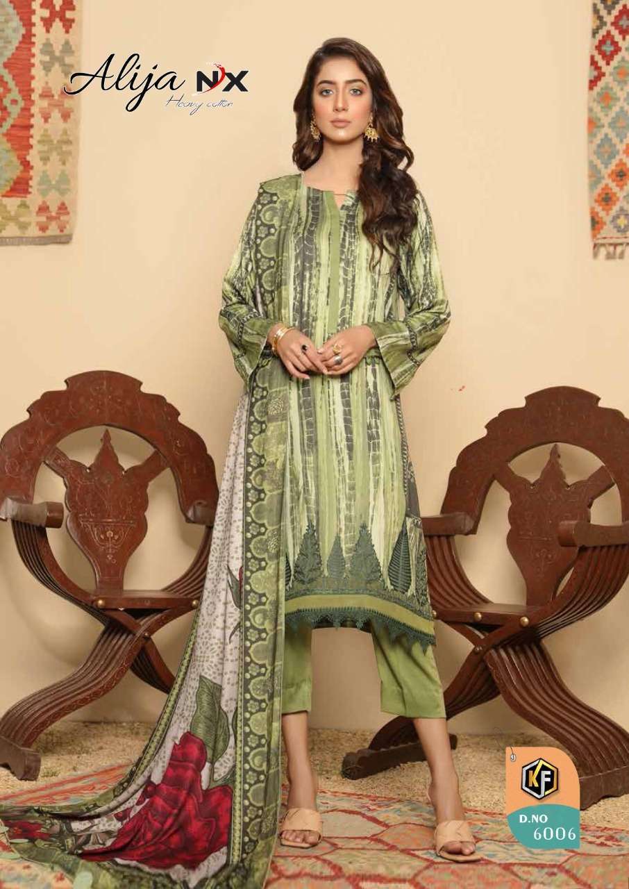 Keval Fab Alija Nx Catalog Casual Wear Karachi Cotton Dress Materials 