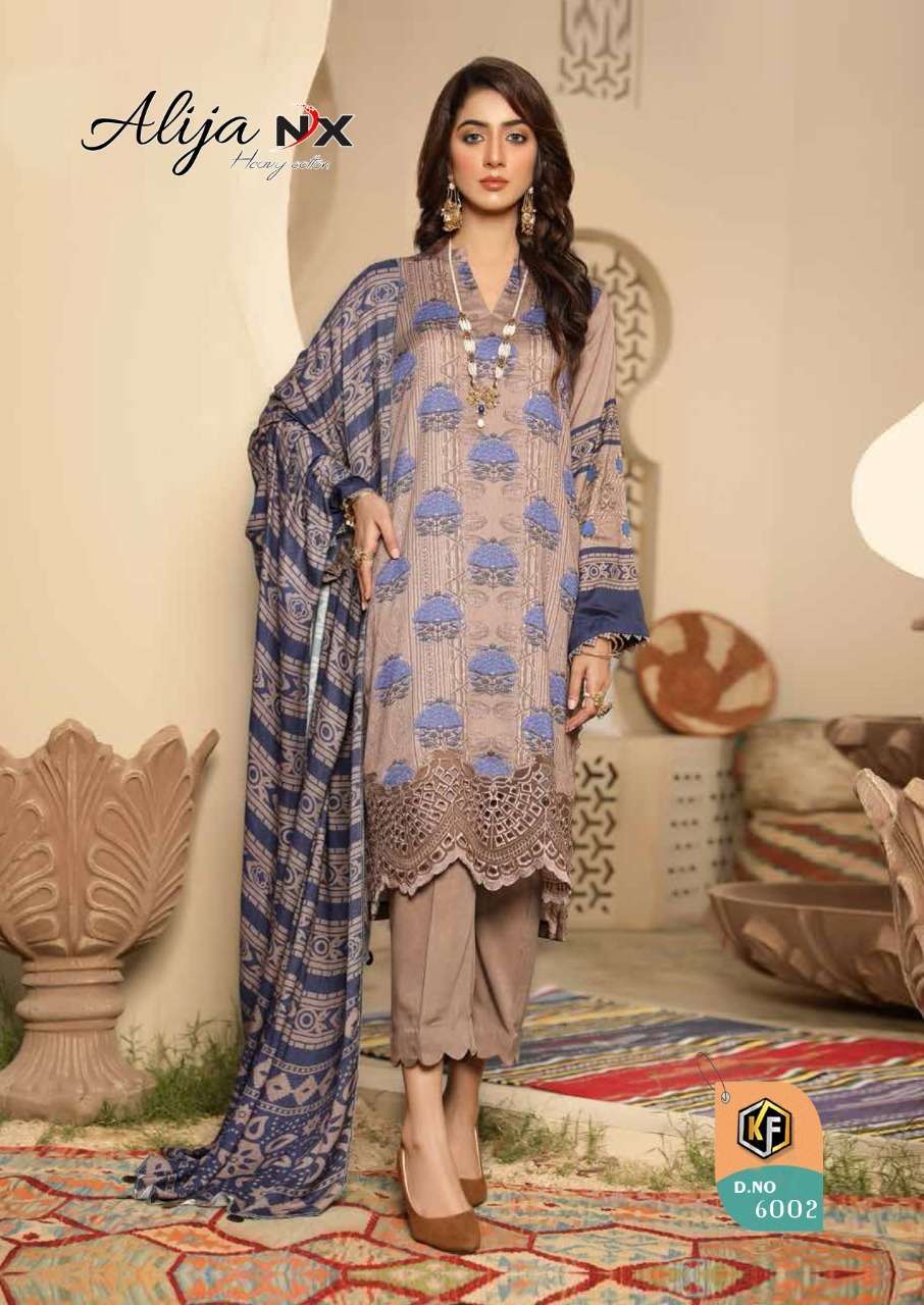 Keval Fab Alija Nx Catalog Casual Wear Karachi Cotton Dress Materials 