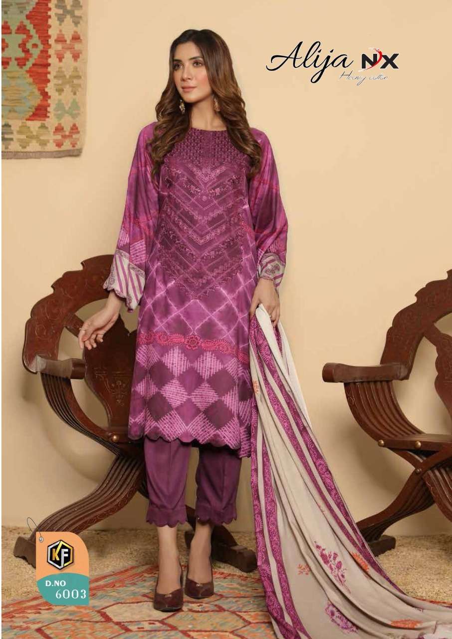 Keval Fab Alija Nx Catalog Casual Wear Karachi Cotton Dress Materials 