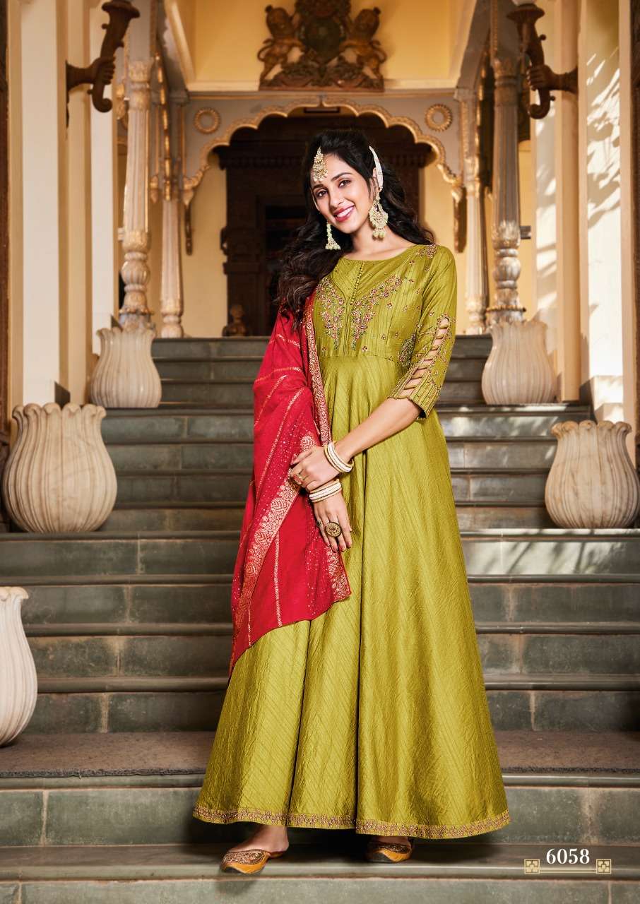Koodee Sundra Vol 1 catalog  Festival ware Viscose Designer Anarkali Kurtis With Dupatta 