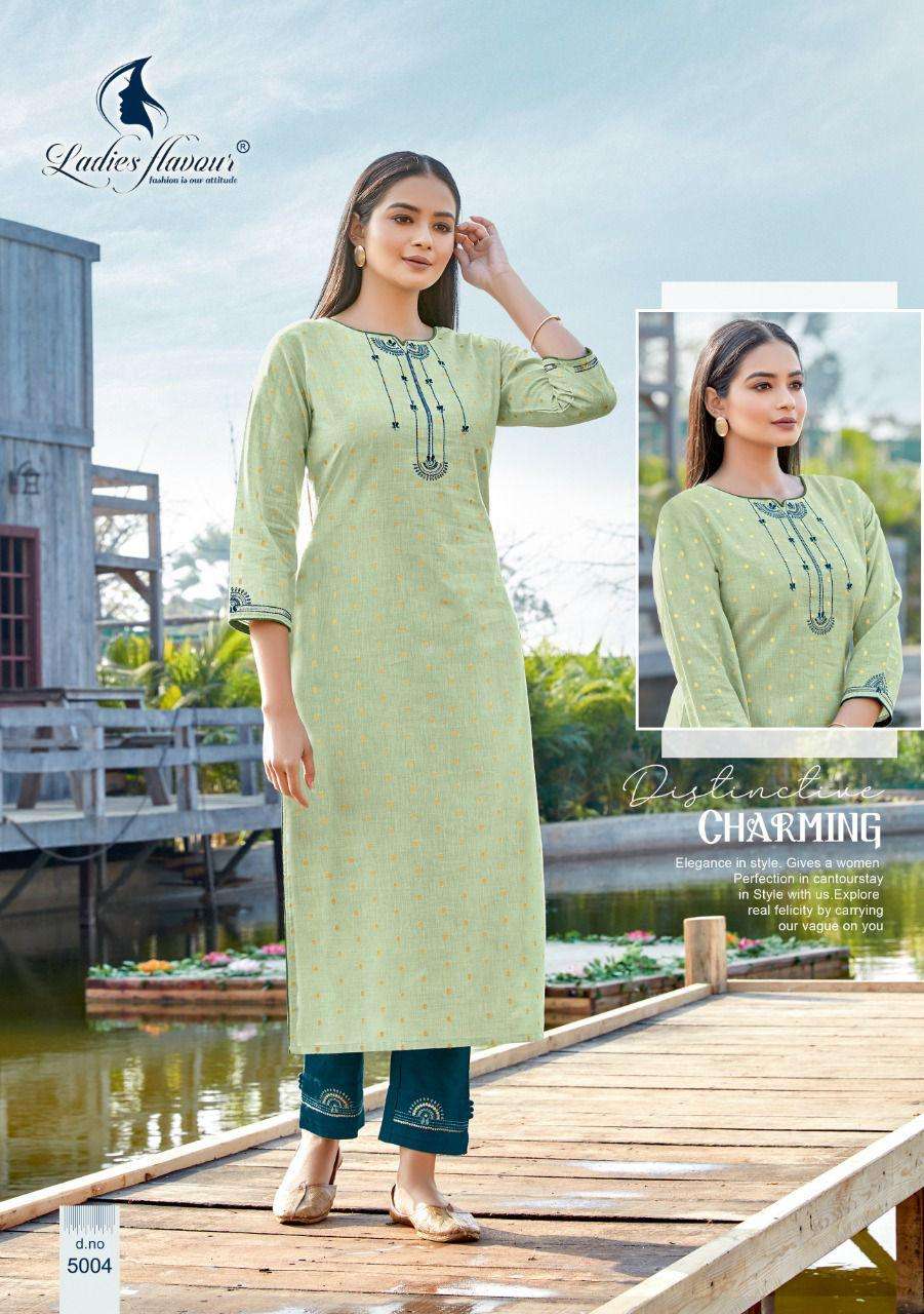 Ladies Flavour Safari  catalog Casual Wear Heavy Cotton Kurti With Pant 