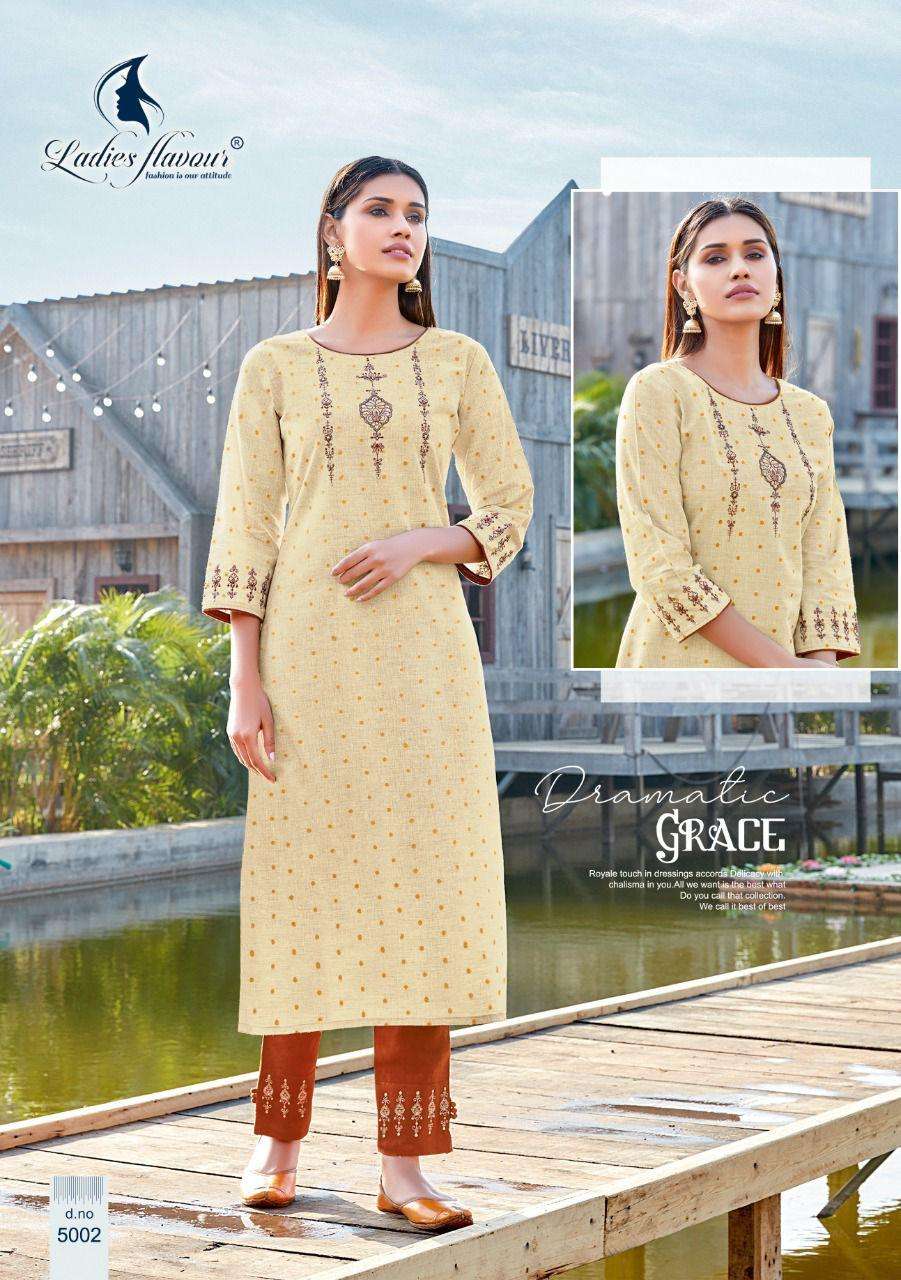 Ladies Flavour Safari  catalog Casual Wear Heavy Cotton Kurti With Pant 