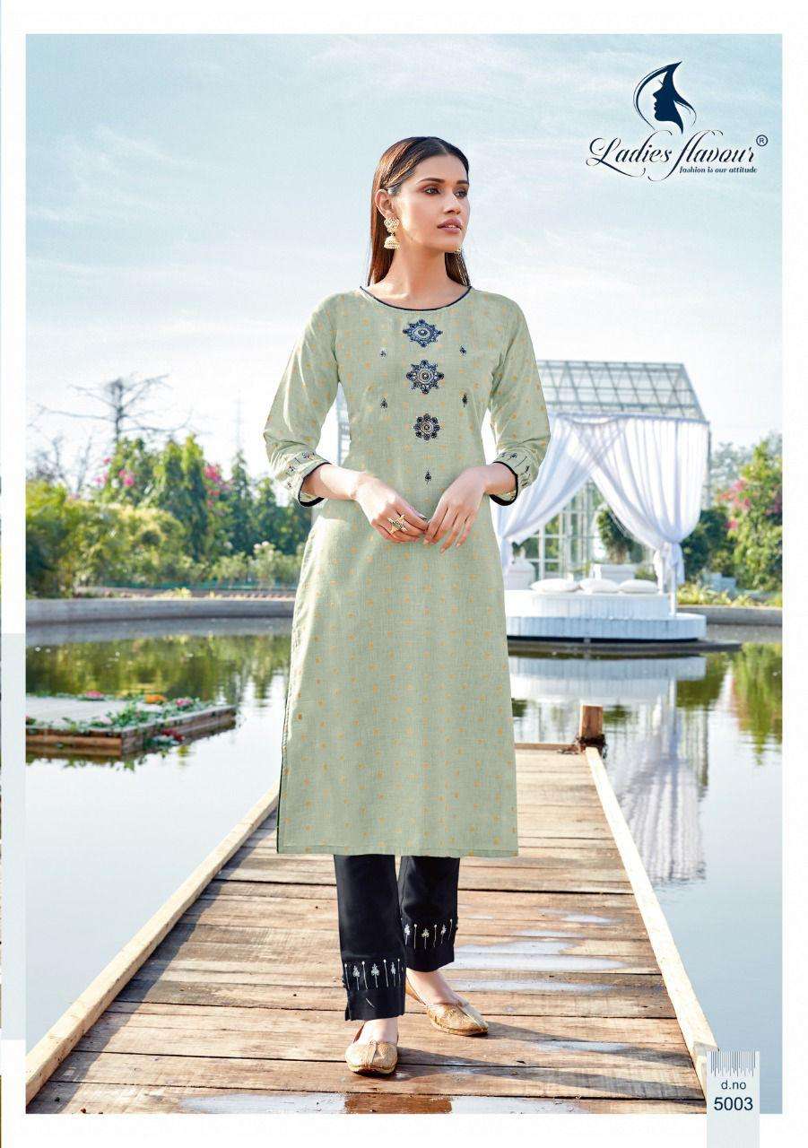 Ladies Flavour Safari  catalog Casual Wear Heavy Cotton Kurti With Pant 