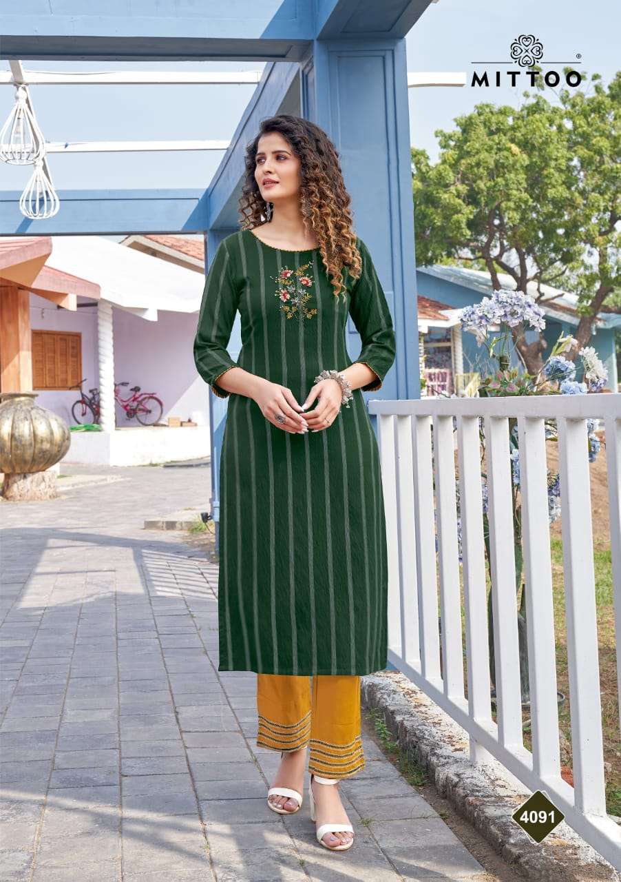 Mittoo Mohini Vol 12  catalog Fancy Rayon Kurtis With Bottom 