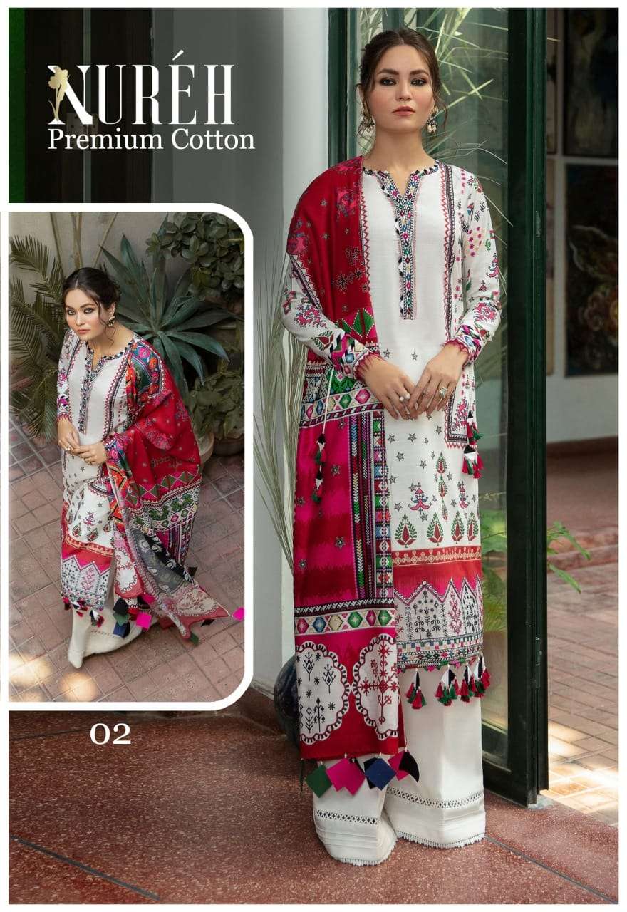 Nureh Premium cotton Vol 1 Designer Cotton Dress Materials