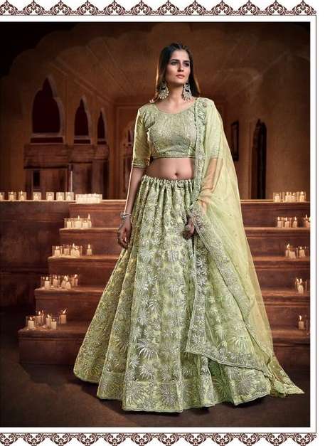  Pista 1107 Designer Soft Net sequins work Buy Lehenga Choli  Wholesale Lehenga Choli  collection 