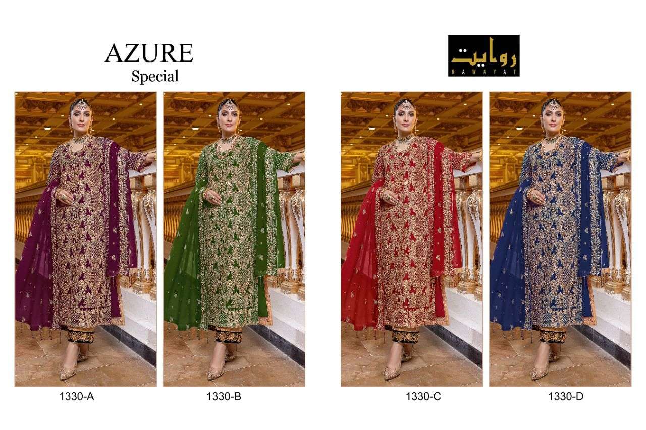 Rawayat Azure  catalog Special Designer Georgette Wedding Wear Salwar suits 