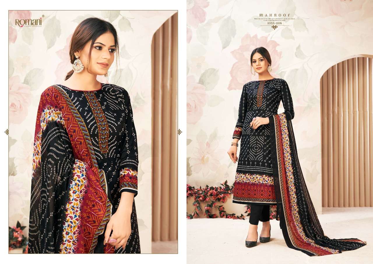 Romani Mahroof Catalog Daily Wear Cotton Dress Materials