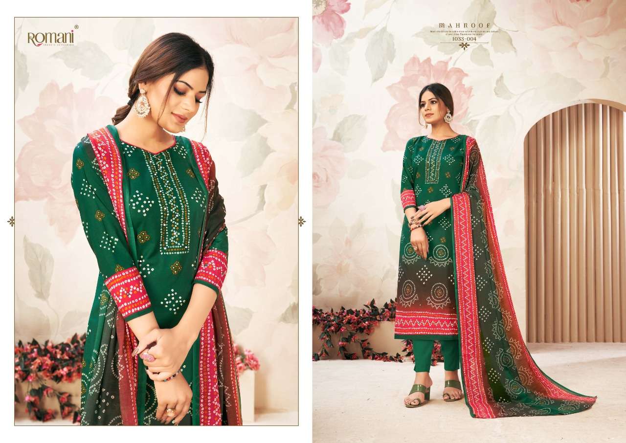 Romani Mahroof Catalog Daily Wear Cotton Dress Materials
