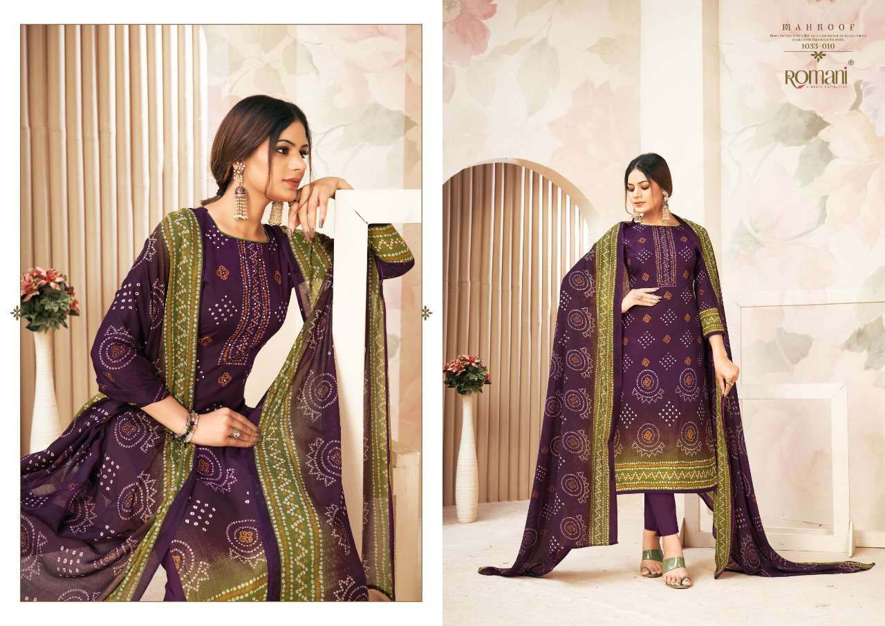 Romani Mahroof Catalog Daily Wear Cotton Dress Materials