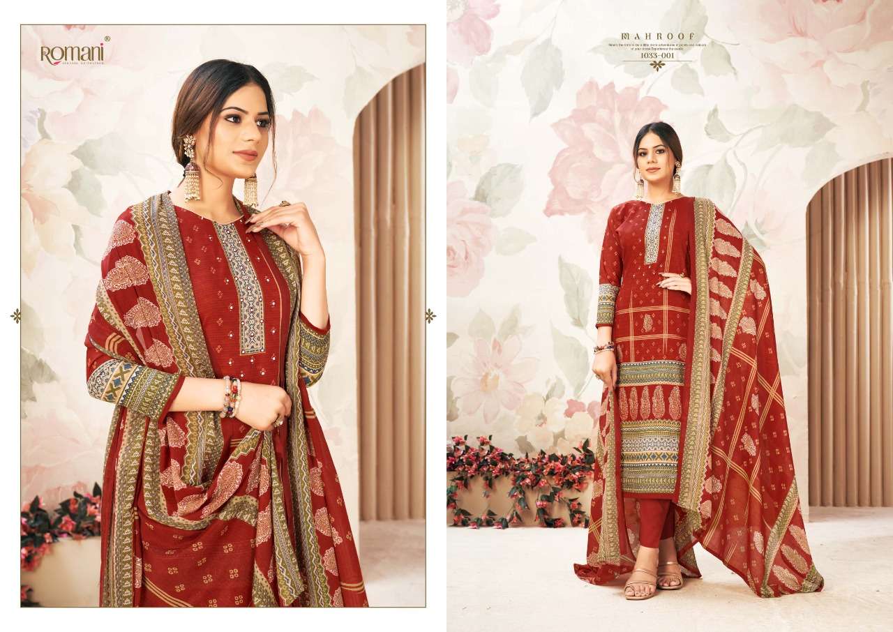 Romani Mahroof Catalog Daily Wear Cotton Dress Materials