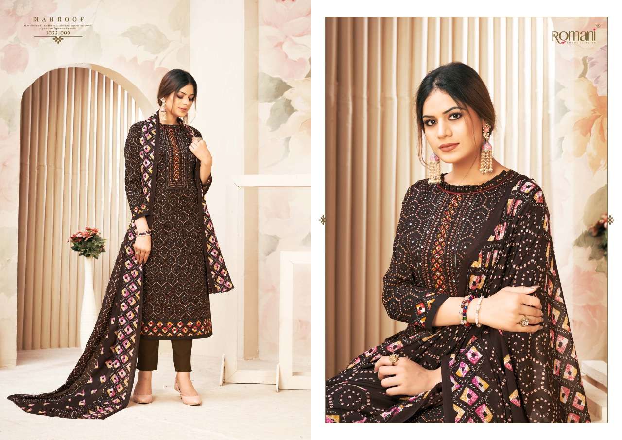 Romani Mahroof Catalog Daily Wear Cotton Dress Materials