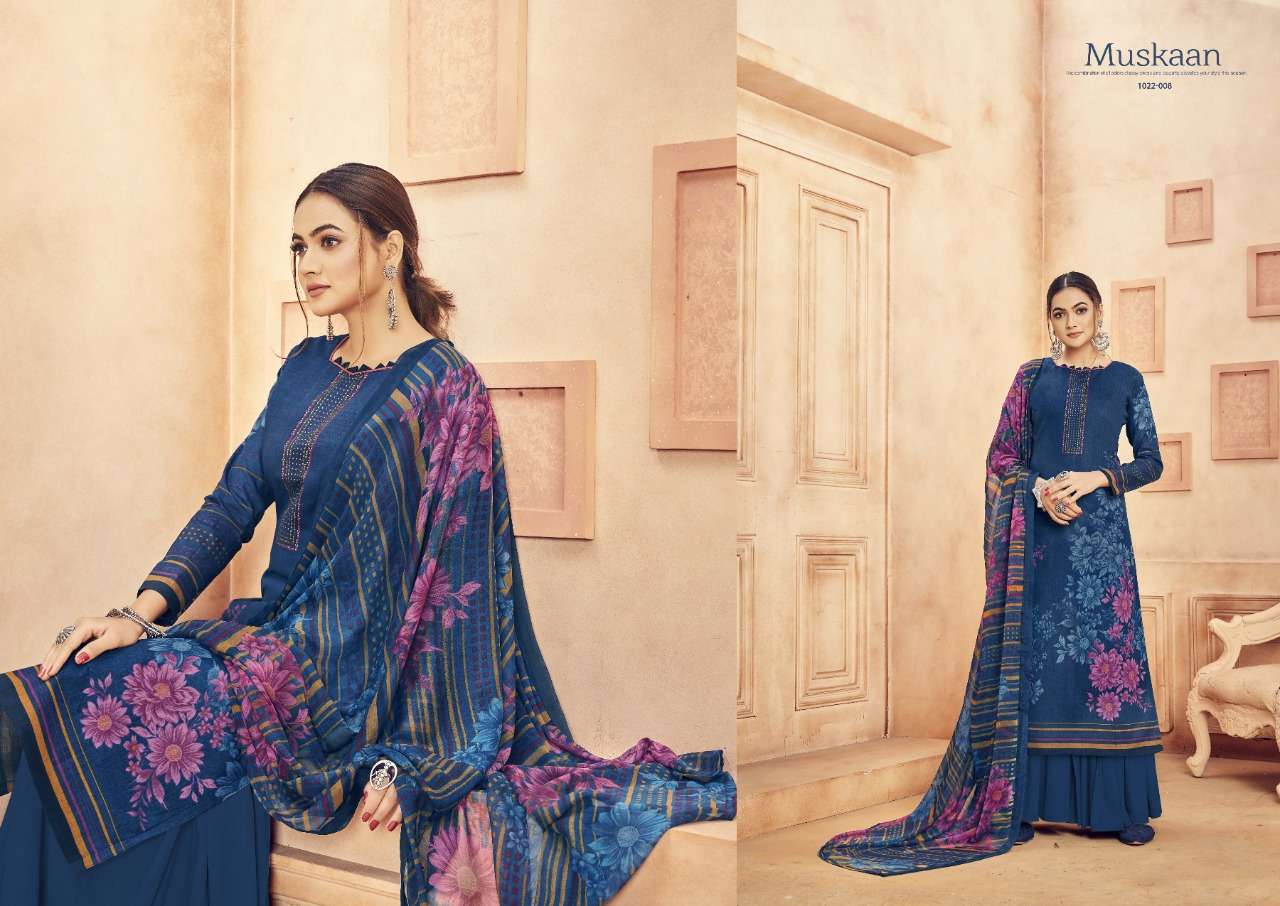 Romani Muskaan Catalog Designer Wear Cambric Cotton Dress Materials