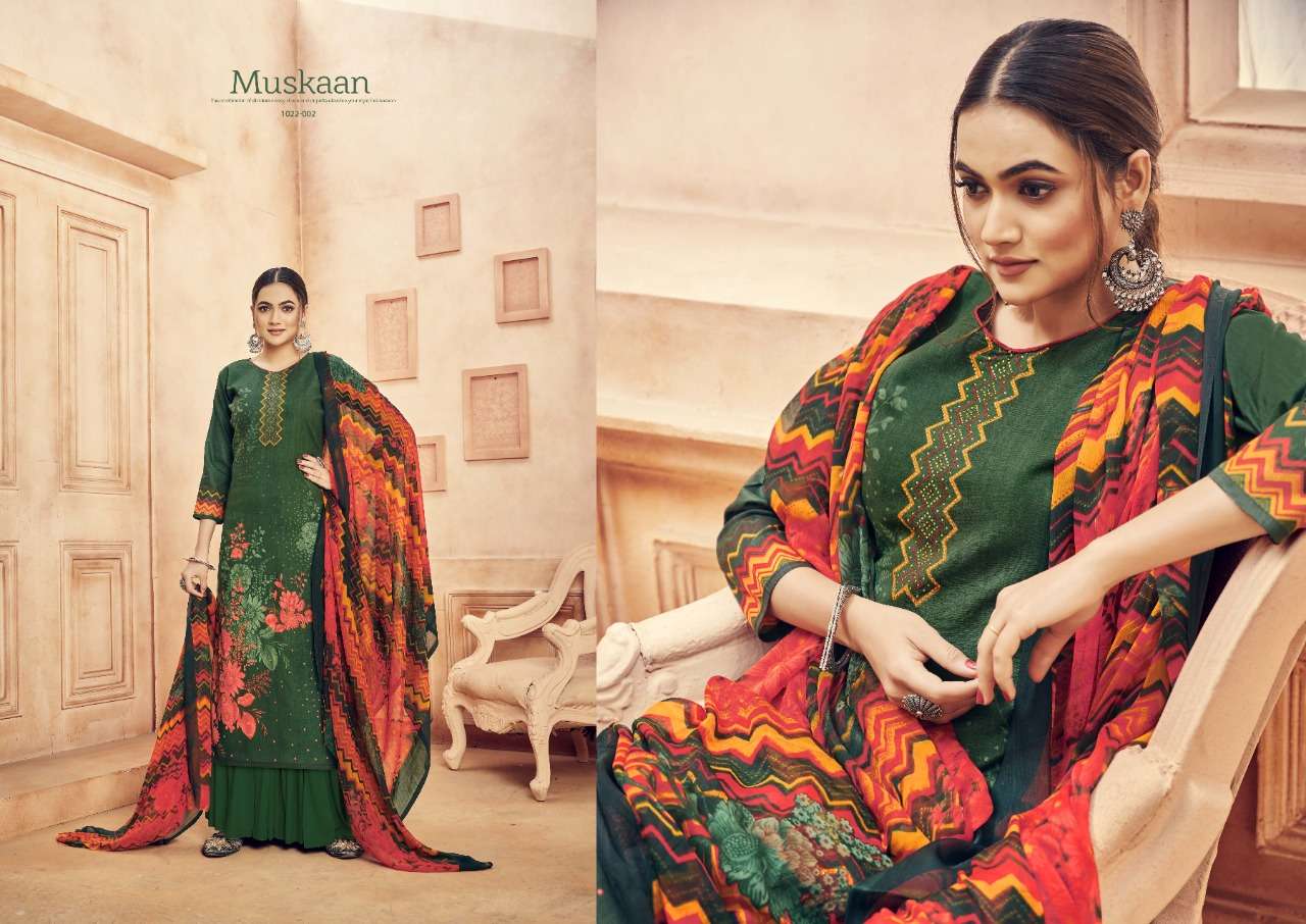 Romani Muskaan Catalog Designer Wear Cambric Cotton Dress Materials