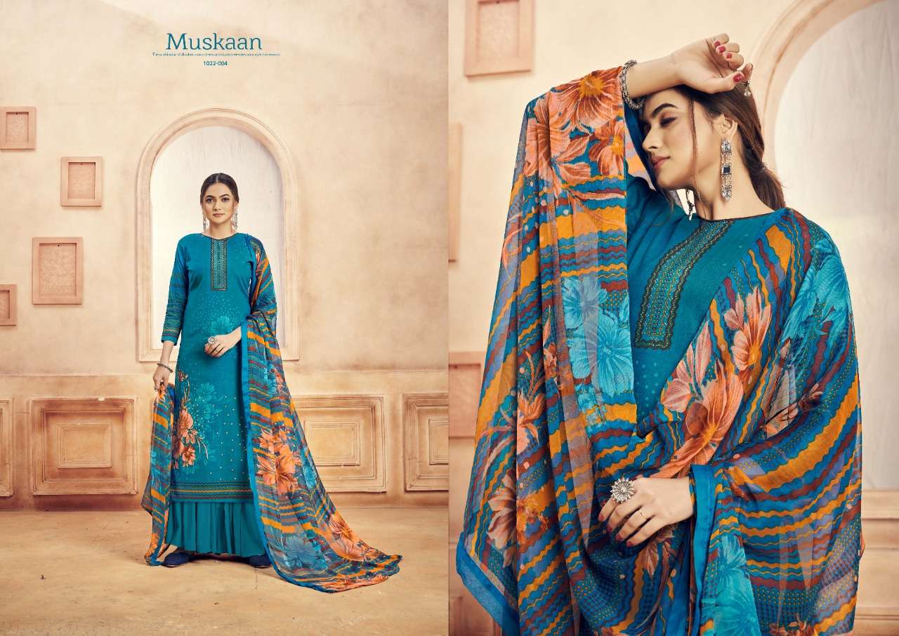 Romani Muskaan Catalog Designer Wear Cambric Cotton Dress Materials