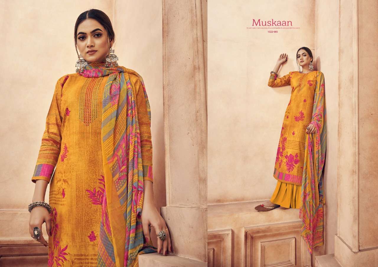 Romani Muskaan Catalog Designer Wear Cambric Cotton Dress Materials
