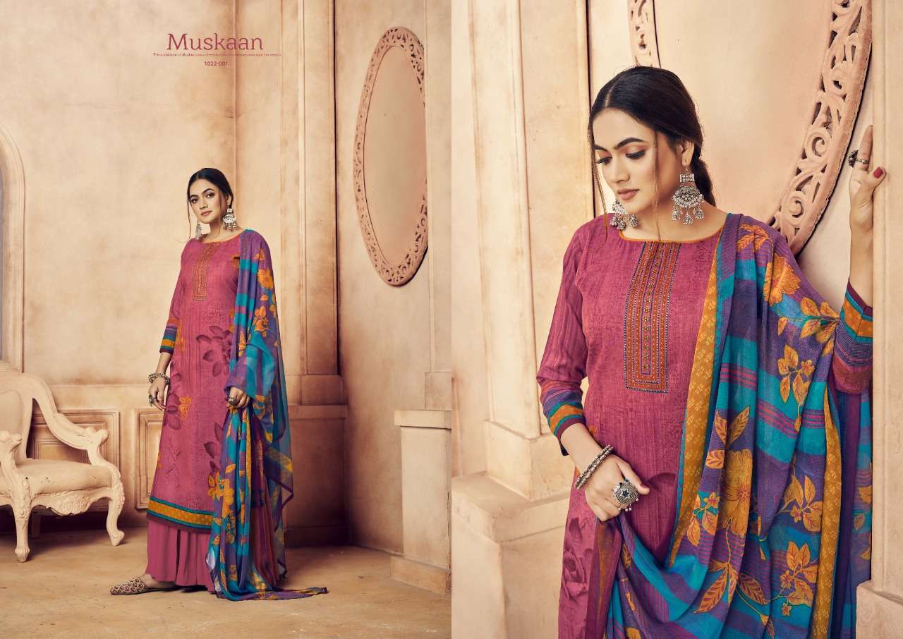 Romani Muskaan Catalog Designer Wear Cambric Cotton Dress Materials