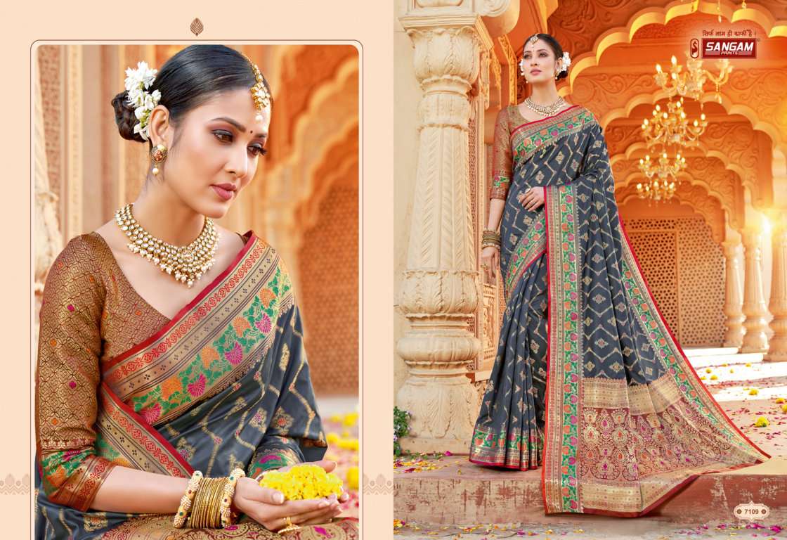 Sangam Taramani Catalog Traditional Wear Banarasi Silk Sarees